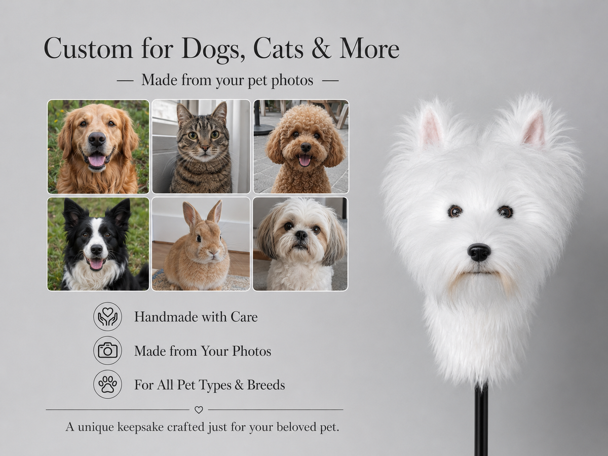 Custom Pet Golf Head cover From Photo, Personalized Dog Cat Driver Cover, Golfer Gift
