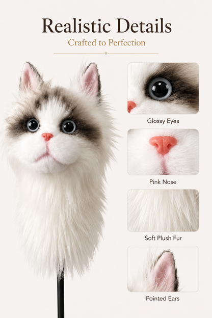 Ragdoll Cat Golf Head Cover | Realistic Plush Driver Cover | Custom Color Option