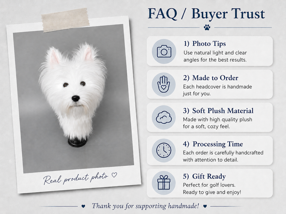 Custom Pet Golf Head cover From Photo, Personalized Dog Cat Driver Cover, Golfer Gift