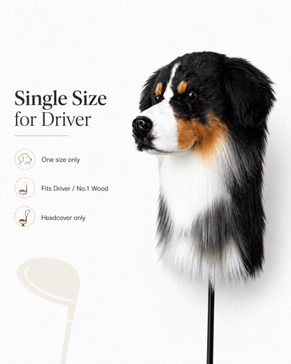 Bernese Mountain Dog Golf Head Cover | Plush Driver Club Cover | Custom Color Option
