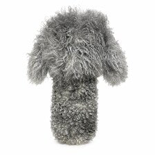 Gray Poodle Golf Driver Head Cover | Realistic Faux Fur Dog Club Cover
