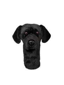 Black Labrador Retriever Golf Headcover | Plush Driver Cover (Handmade)