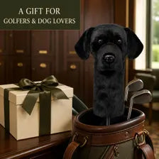 Black Labrador Retriever Golf Headcover | Plush Driver Cover (Handmade)