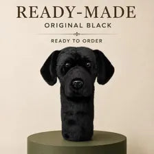 Black Labrador Retriever Golf Headcover | Plush Driver Cover (Handmade)