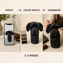 Black Labrador Retriever Golf Headcover | Plush Driver Cover (Handmade)