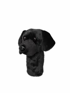 Black Labrador Retriever Golf Headcover | Plush Driver Cover (Handmade)