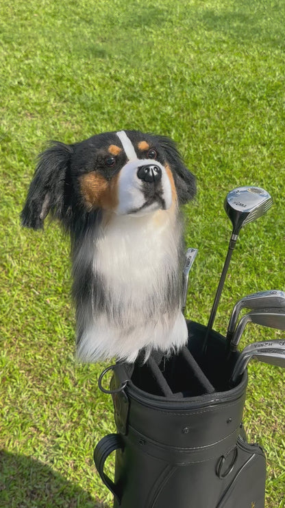 Bernese Mountain Dog Golf Head Cover | Plush Driver Club Cover | Custom Color Option